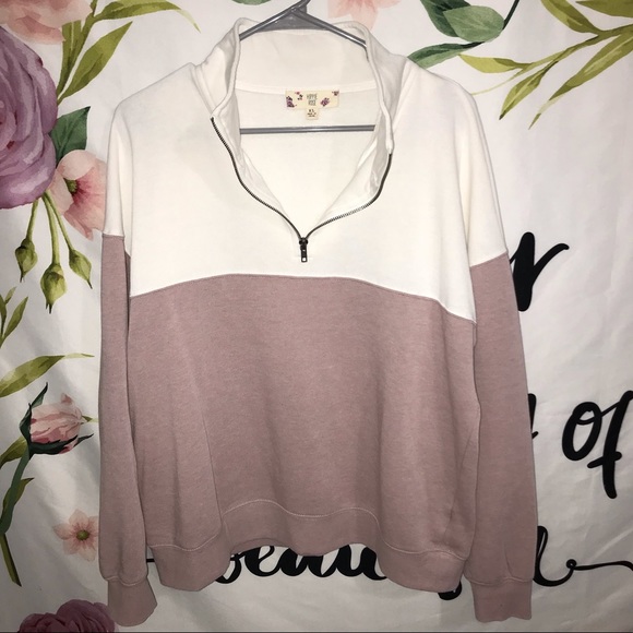 Hippie Rose Tops - Size XL quarter zip pullover sweater